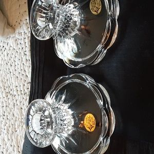 Set of European Collection candle holders. 24% lead crystal,vintage 1980's